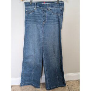 SPANX Jeans Women’s Seamed Front Wide Leg Denim Vintage Indigo Size M